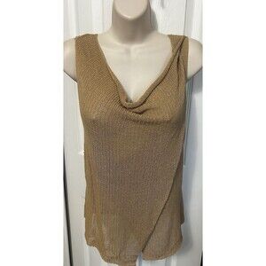 NWT ISDA & Co Sleeveless Silken Cord Sweater Size XS Caramel Color